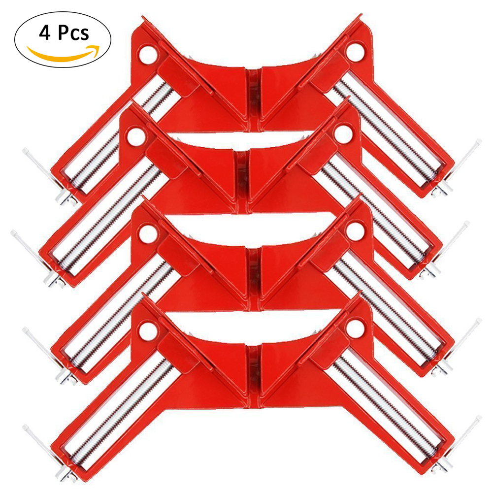 4PCS 90/° Right Angle Degree Corner Capacity Clamp DIY Glass Aquarium Quick Fixing Picture Frame Clip Woodworking Photo Frame Clip